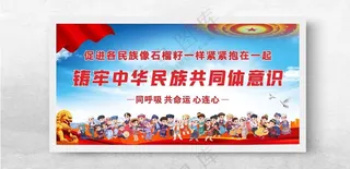 铸牢中华民族共同体意识意识宣传共同体标语