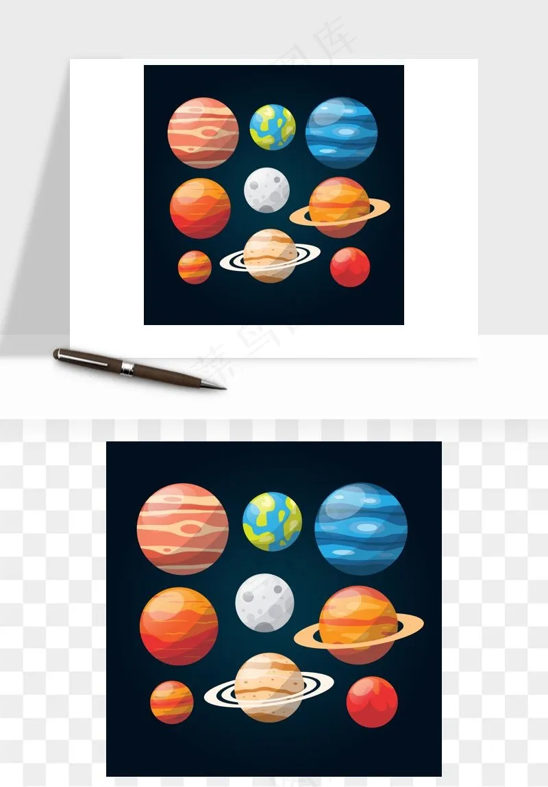 宇宙太空行星矢量png免抠