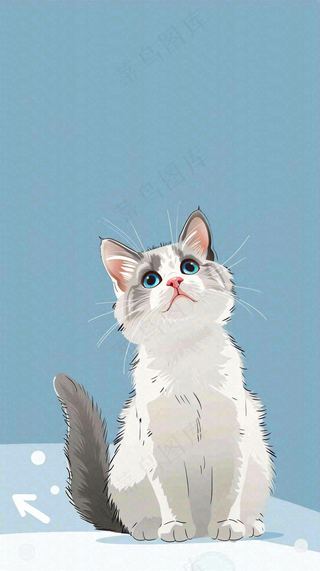 猫狗宠物店宣传卡通插画背景