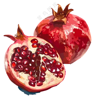 多汁的石榴
