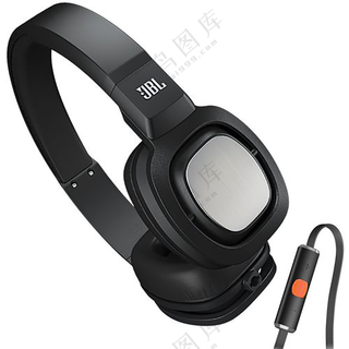 黑色有线款头戴式耳机样机