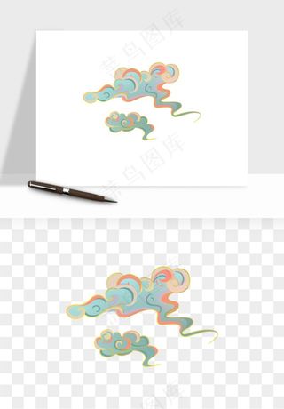 国潮敦煌云纹祥云云彩png免抠