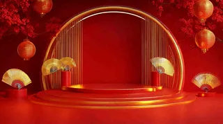 年货节促销电商背景