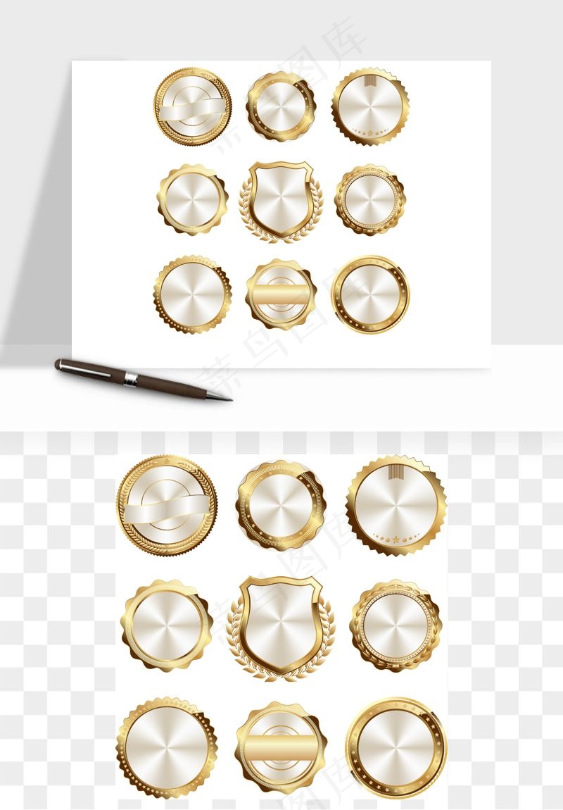 奖章勋章品质标签矢量png免抠