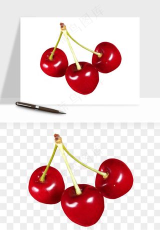 樱桃车厘子水果png免抠