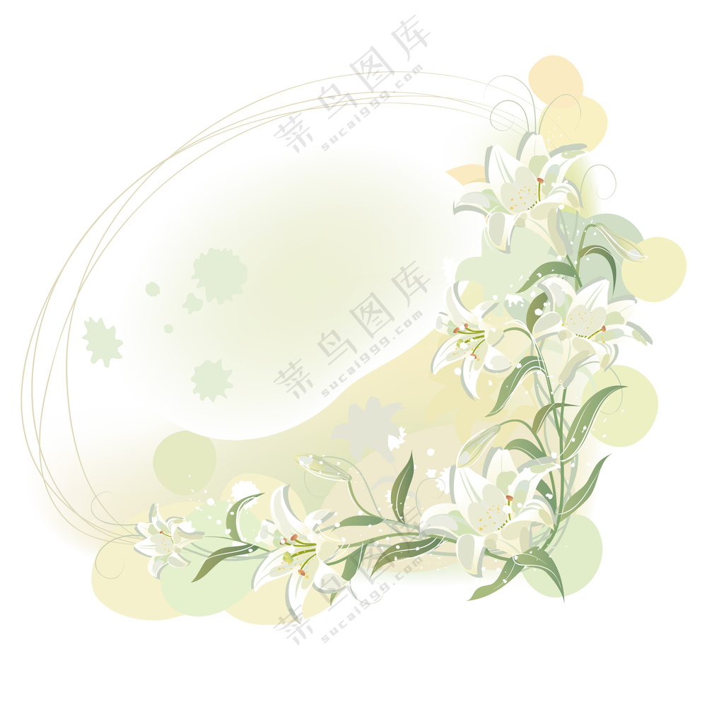 鲜花花纹边框 (2)