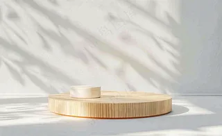 美妆护肤3d展台清新背景