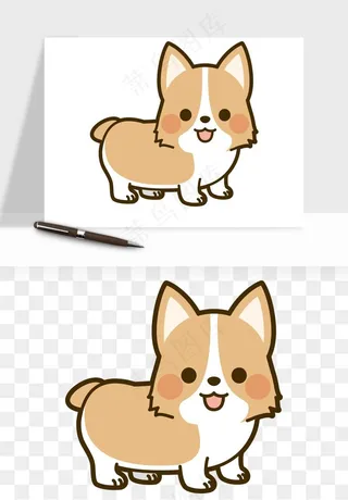 卡通狗狗猫咪png免抠