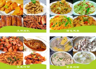 食堂美食图案海报