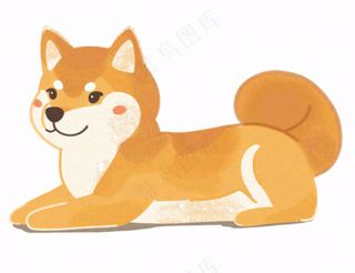 小狗宠物动物卡通插画免抠