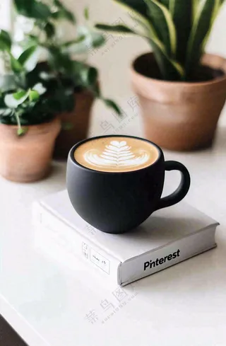 咖啡拿铁下午茶饮品摄影图