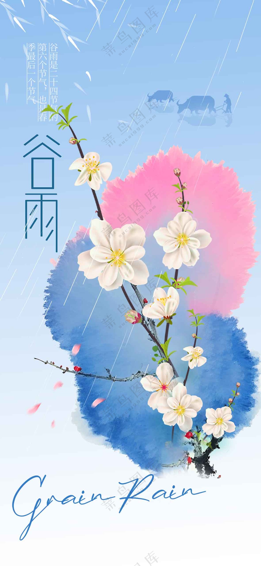 谷雨节气传统活动海报