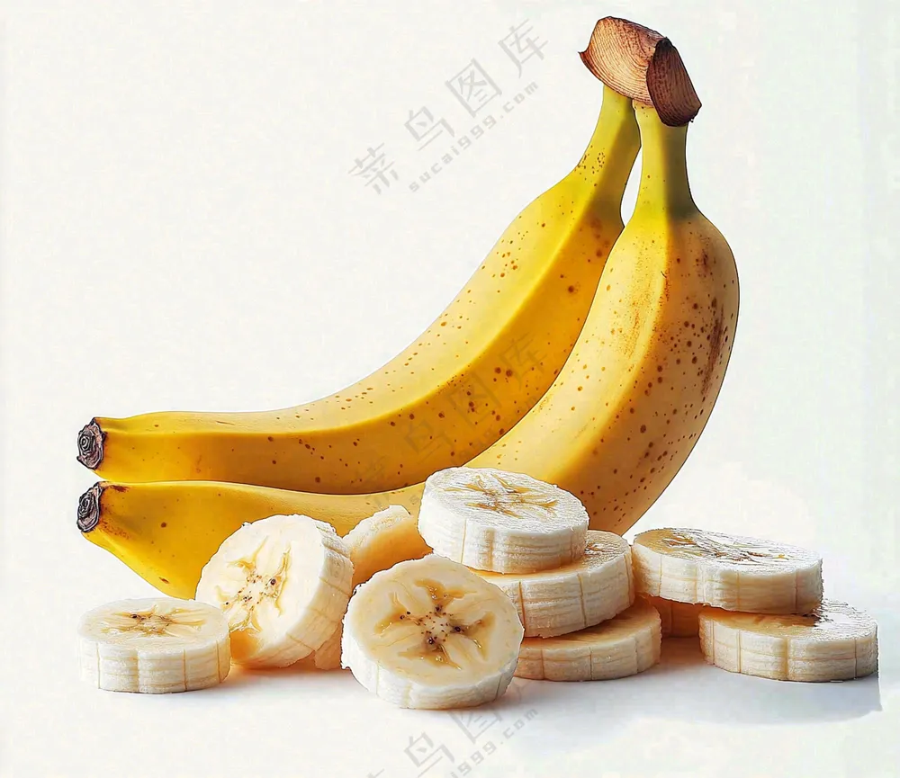 黄香蕉水果成熟摄影图