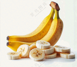 黄香蕉水果成熟摄影图