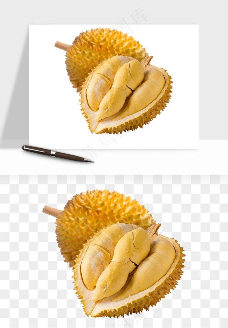 榴莲果肉水果png免抠