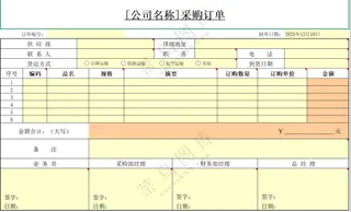 采购订单表