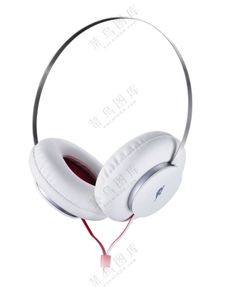 纯白色极简风头戴式耳机样机