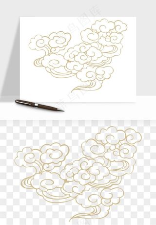 国潮祥云矢量png免抠