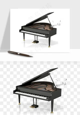 钢琴乐器琴键png免抠