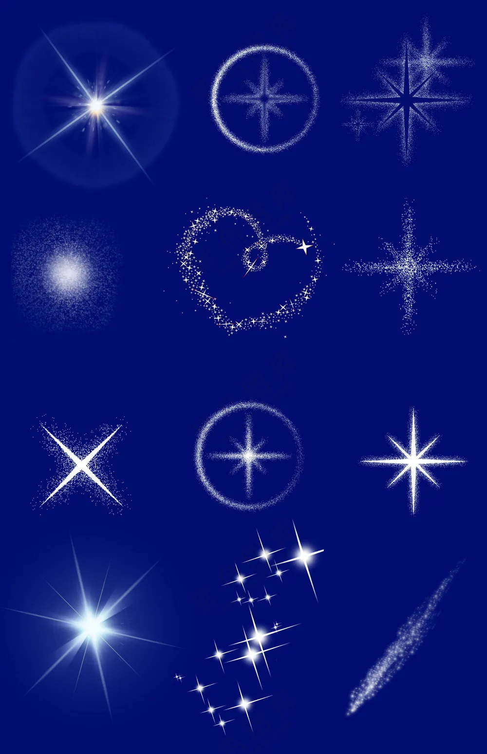 梦幻星光浪漫爱心闪烁元素大集合