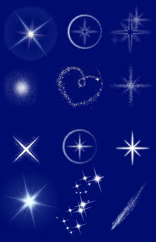 梦幻星光浪漫爱心闪烁元素大集合