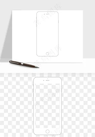 手机样机边框元素png免抠