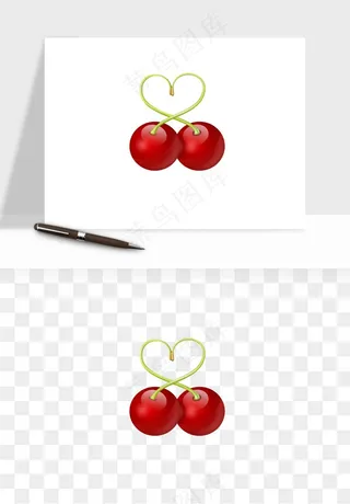 樱桃车厘子水果png免抠
