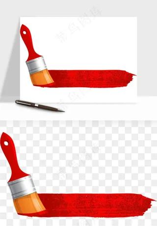 油漆刷子粉刷png免抠