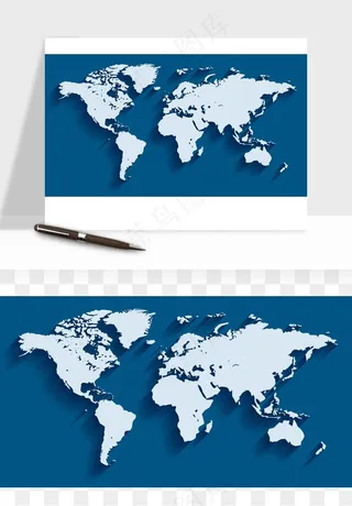 世界地图矢量png免抠