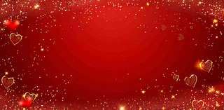 红色爱心闪光金点浪漫妇女节七夕插画背景