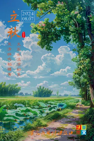 立秋海报    手机海报