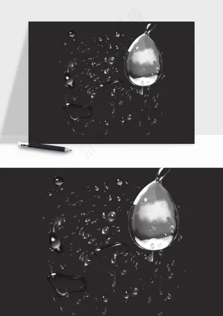 雨水雨滴水珠下雨元素png免抠