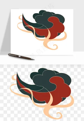 国潮敦煌云纹祥云云彩png免抠