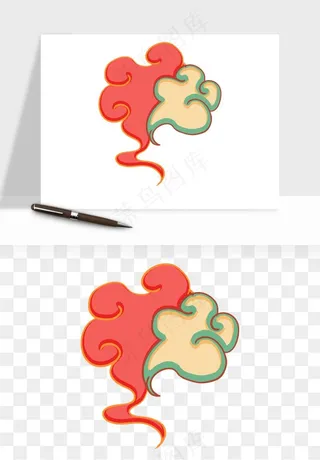 国潮敦煌云纹祥云云彩png免抠