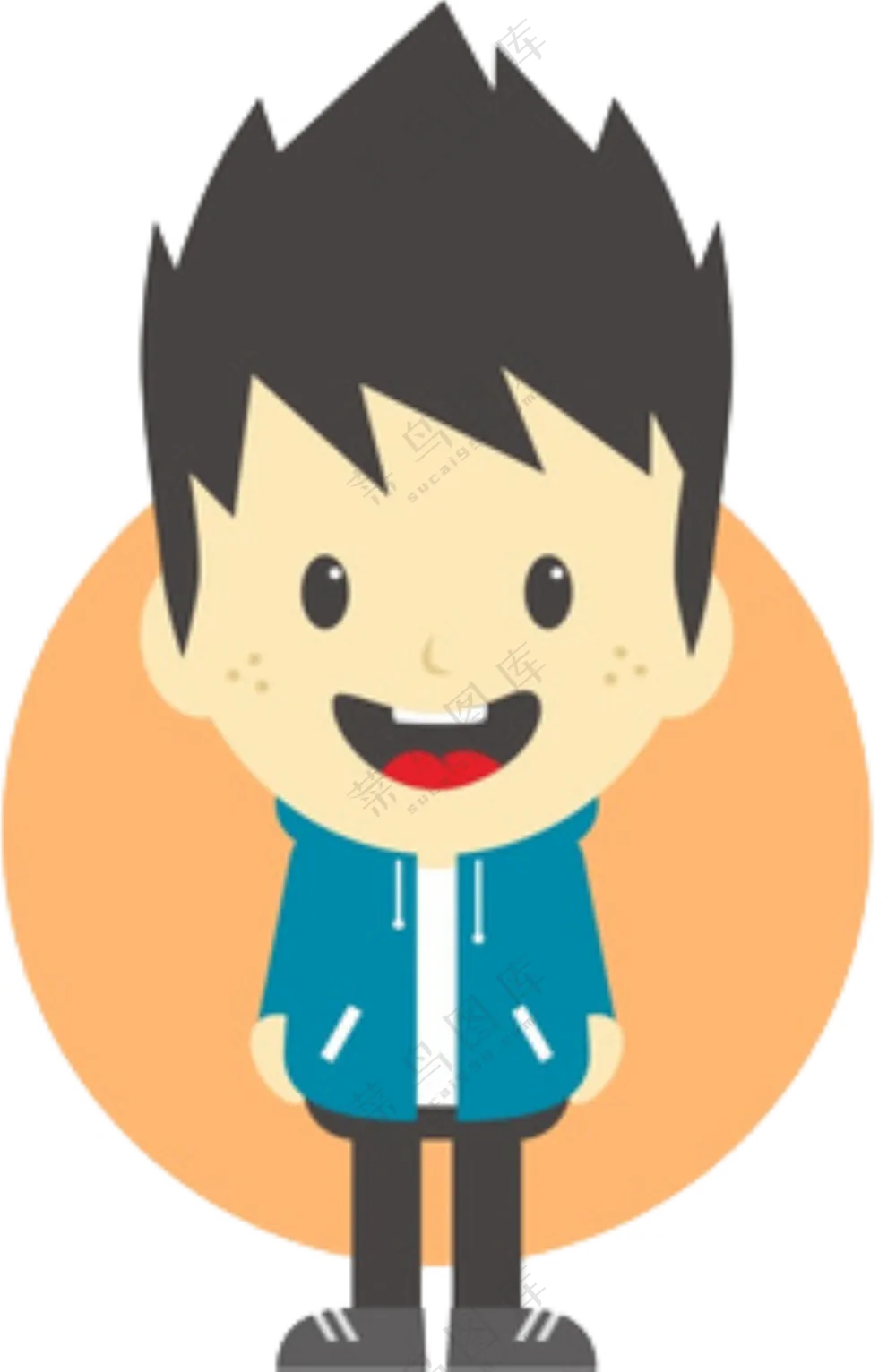 脸上有斑点的小男孩免抠图片