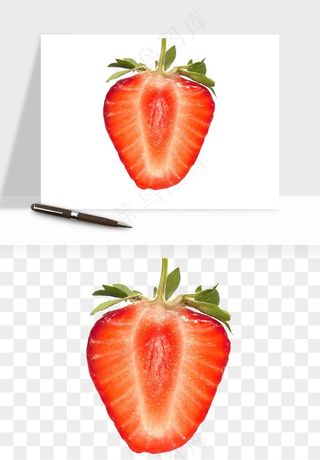 草莓水果png免抠