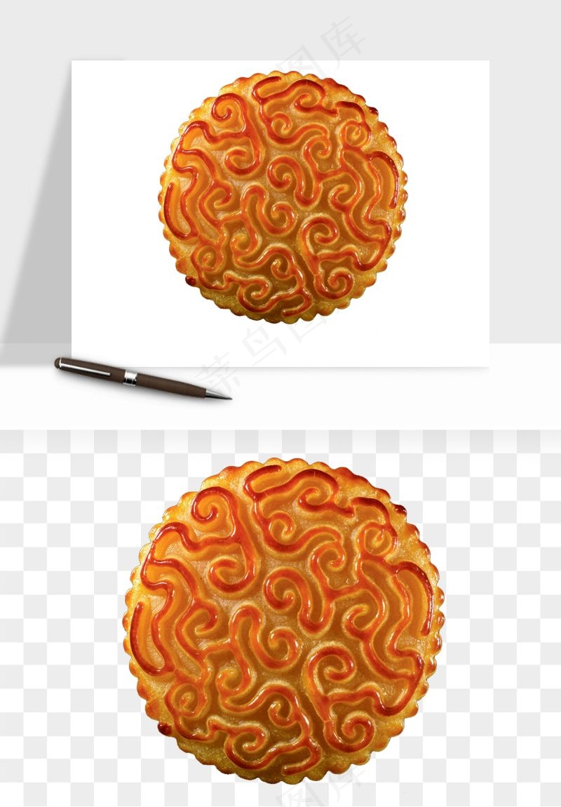 中秋月饼实物png免抠