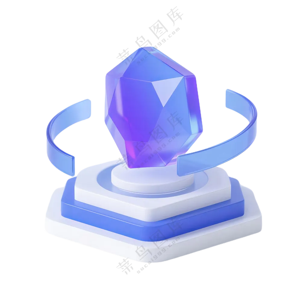 3D多边形_科技感纯净3D风格图标免抠PNG素材