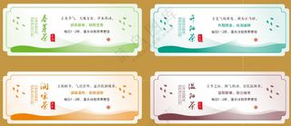 二十四节气茶瓶身标签
