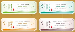 二十四节气茶瓶身标签