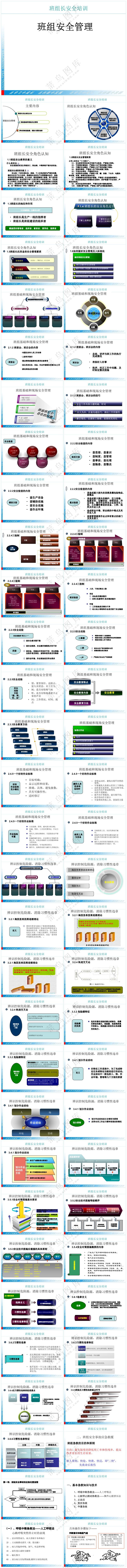 青色职场风班组长安全培训教材