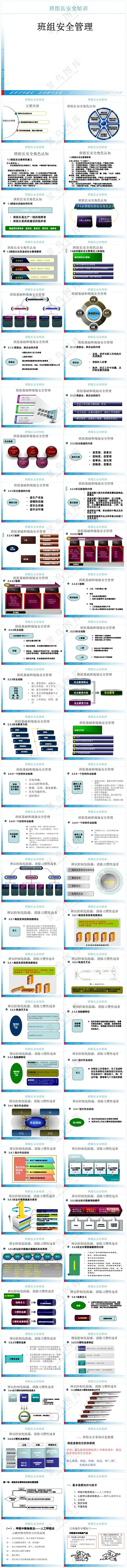 青色职场风班组长安全培训教材