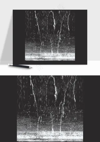 雨水雨滴水珠下雨元素png免抠