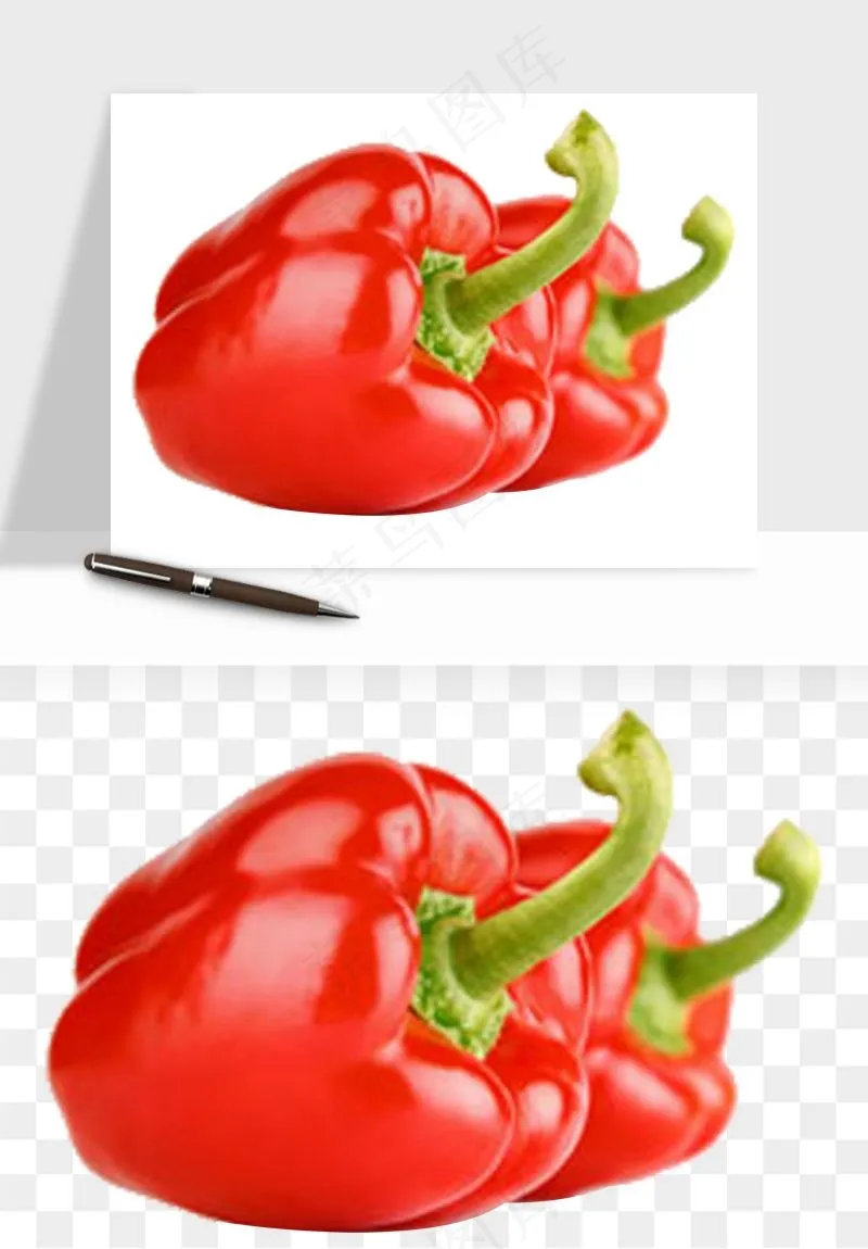 青圆椒蔬菜png免抠