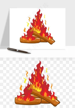 帐篷露营篝火png免抠