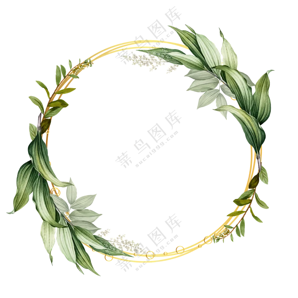 绿色叶子花环