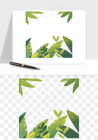 植物花卉边框装饰png免抠