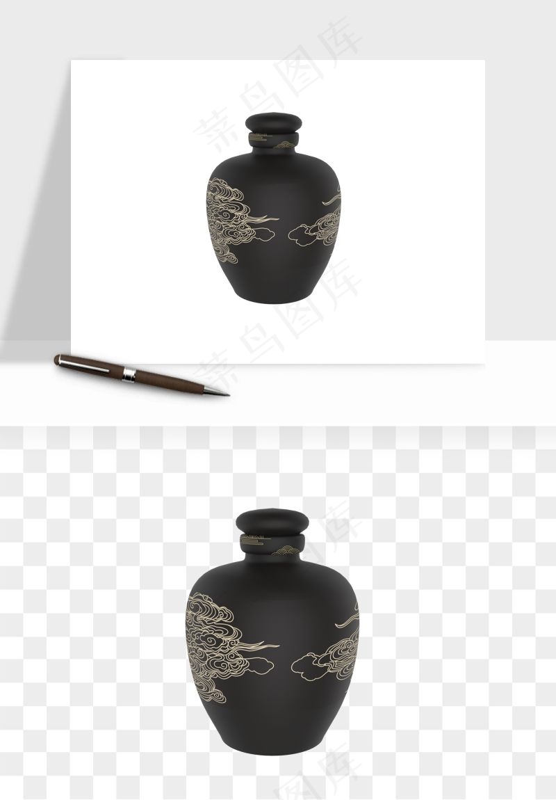 酒坛酒瓶酿酒酒缸png免抠