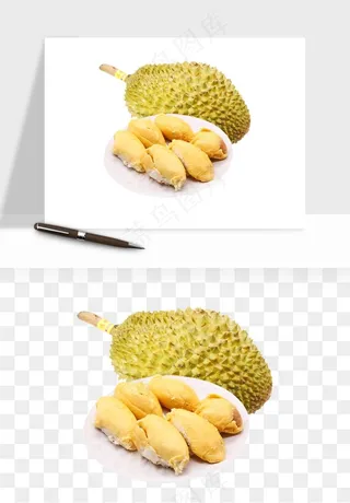 榴莲果肉水果png免抠
