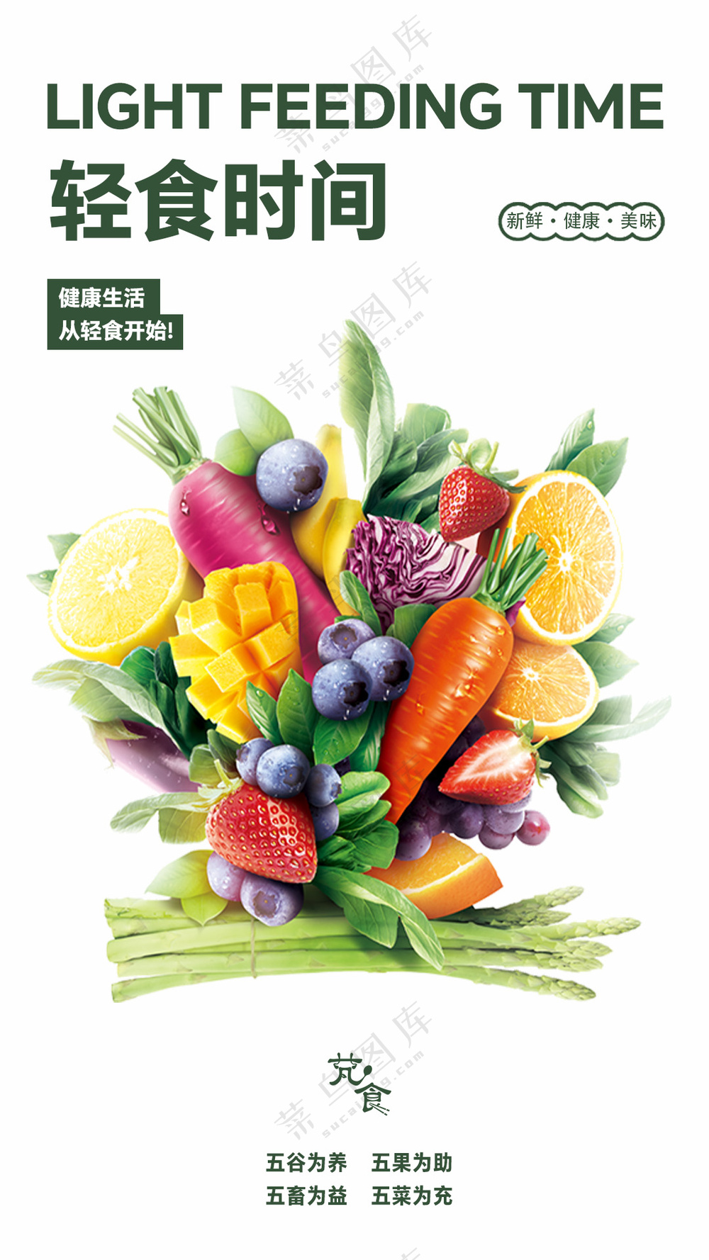 轻食宣传展示素材